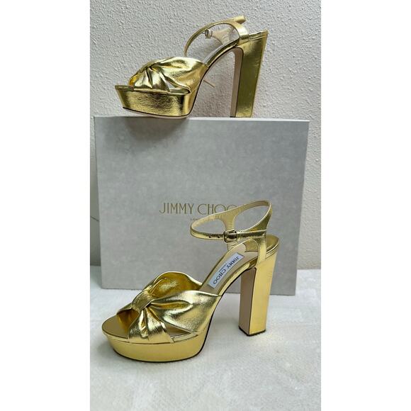 JIMMY CHOO - Golden Dress Heels EU 40 - US 9.5 main image 1